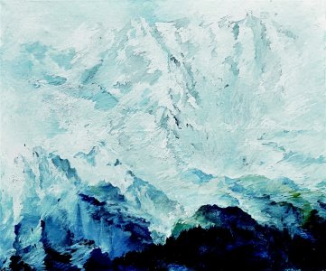 05 Himmel-hohes Eis, 2010, Pigmente, Kasein und Acryl, 120 x 100 cm