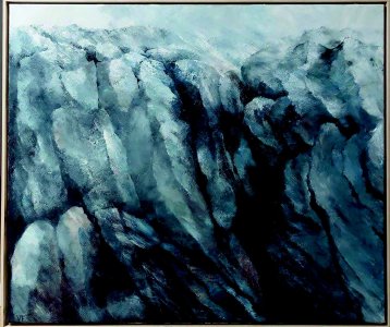 12 Das große Steinstück, 2016, Öl auf Leinwand, 120 x 100 cm