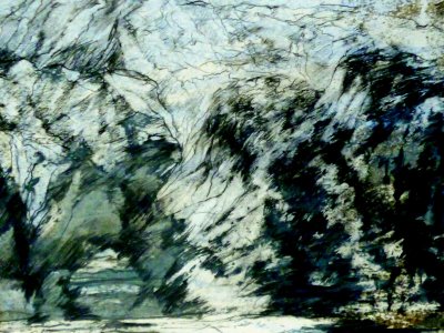 14 Felsen im Licht, 2012, Mischtechnik, 35 x 25 cm