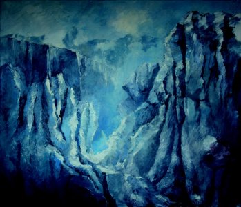 15 Absteigendes Blau, 2013, Öl auf Leinwand, 140x120 cm